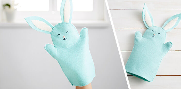 Häschen Handpuppe nähen